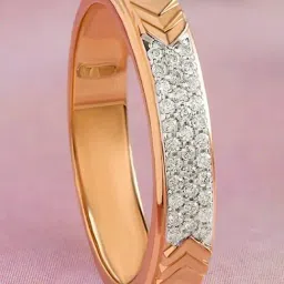 Mia by Tanishq Bold Chevrons Gold & Diamond Finger Ring-picture-35