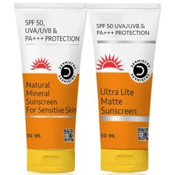 Dermistry Ultra Lite Matte Sunscreen & Natural Mineral Sunscreen for Sensitive Skin SPF 50 Combo-7