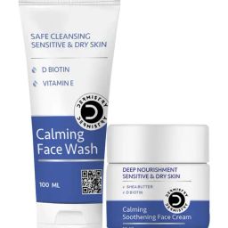 Dermistry Safe Cleansing Calming Face Wash & Soothening Face Cream Combo-0