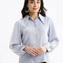 SHOWOFF Blue Regular Fit Shirt-16