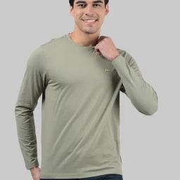 Numero Uno Green Regular Fit Texture T-Shirt-image-40