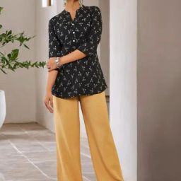Soch Black Floral Print Tunic-image-43