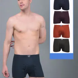 Dollar Lehar Assorted Cotton Regular Fit Trunks - Pack Of 5-image-82