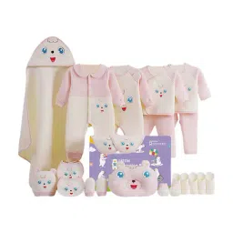 Little Surprise Box Kids Pink & White Cotton Printed Baby Hamper Gift Set-picture-24