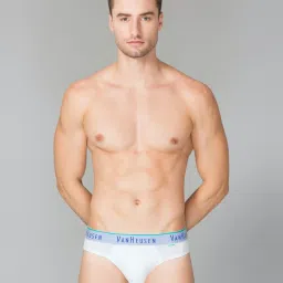 Van Heusen Swift Dry Breathable Solid AIR Series Active Briefs - White image 1