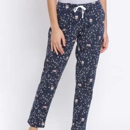 Kanvin Navy Printed Pyjamas-image-10