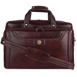 HiLEDER 100% Pure Genuine Premium NDM Leather Briefcase Laptop Messenger Satchel Office Bag, Brown-13