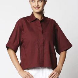 Remanika Maroon Pure Cotton Shirt-image-103