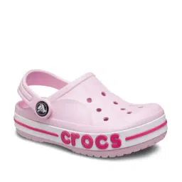 Crocs Kid's Bayaband Pink Back Strap Clogs-image-79