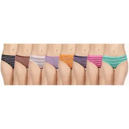 Dollar Missy Multicolor Striped Hipster Panty (Pack of 8)-11