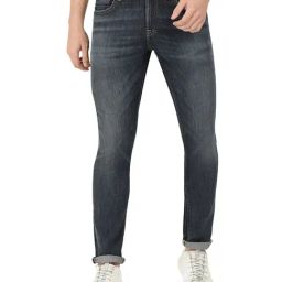 EVERBLUE Blue Tapered slim Fit Midrise Stretchable Jeans-image-1