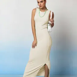 Kotty Beige Viscose Regular fit Casualdresses-image-74