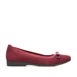 Clarks Women's Wine Flat Ballets-picture-8