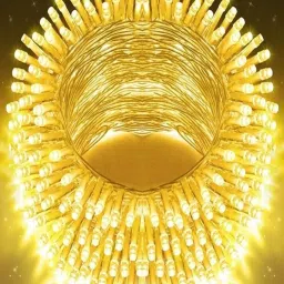 SPARK WORLD Yellow Plastic 74 LEDs Power Pixel Serial String Light, 360 Degree Light in Bulb Copper image 1