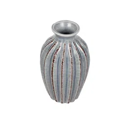 Tayhaa Grey Ceramic Vase - Set of 1 image 3