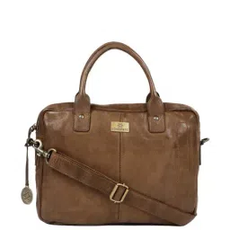 KOMPANERO Brown Leather Medium Messenger Bag-image-34