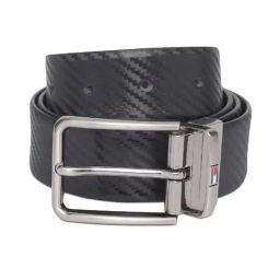 TOMMY HILFIGER Black & Brown Simeon Reversible Belt-image-63