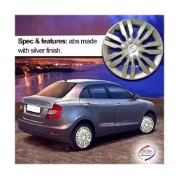 Autopearl Car Full Silver Wheel Cover Caps 35.56 cm (14 Inch) Press Type Fitting For Nissan Sunny-image-5