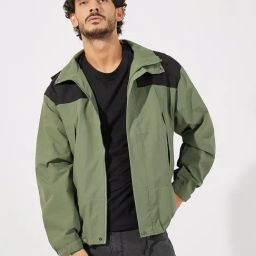Styli Olive Polyester Hooded Printed Jackets-picture-22