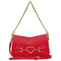 Miraggio Date Red Faux Leather Solid Shoulder Handbag-image-12