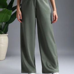 Zastraa Grey Casual Trousers-image-78