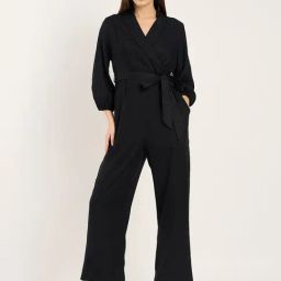 FEMMELLA Black Regular Fit Solid Jumpsuit-image-85