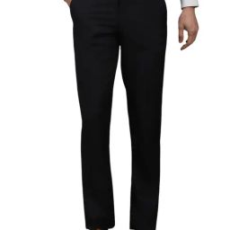 Louis Philippe Black Slim Fit Trousers-picture-0