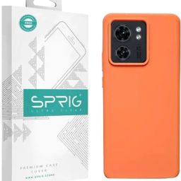 Sprig Liquid Silicone Back Cover for Motorola Edge 40 (Orange)-image-95