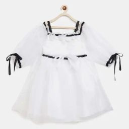 Tales & Stories Kids White Regular Fit Dress-picture-7