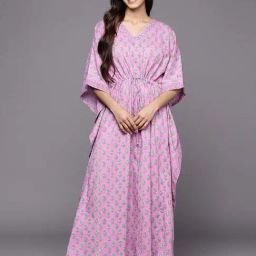 Libas Lilac Cotton Printed Kaftan-image-51