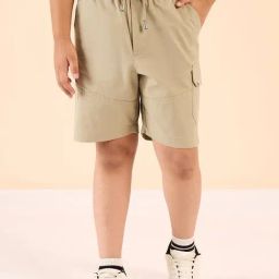 StyloBug Boys Khaki Cotton Shorts-image-53