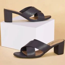 Forever Glam by Pantaloons Women's Blue Cross Strap Sandals-image-42