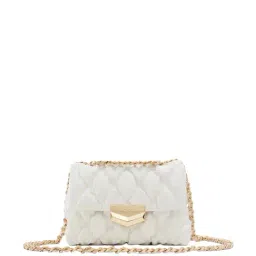 Aldo White Striped Small Sling Handbag-image-66
