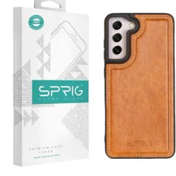 Sprig Glossy Leather Back Cover for Samsung Galaxy S21 FE 5G (Brown)-image-97