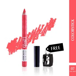 Glam21 Super Matte Color Stick with Sharpener 07 Pink Mod - 3.5 gm image 1