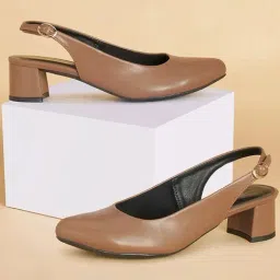 Forever Glam by Pantaloons Women's Brown Back Strap Sandals-image-93