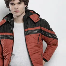 The Indian Garage Co Men Detachable Hood Colourblocked Padded Jacket-picture-19