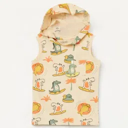 Juniors by Lifestyle Beige Printed Regular Fit T-Shirt-image-24