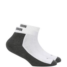 Puma Dark Grey & White Cotton Color Block Socks Set of 2-14