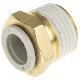 SMC Male Connector Fitting 1/2 inch (12.7 mm) Connection Screw and 12 mm Tube Size, KQ2H12-04AS-43