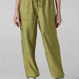 Only Green Relaxed Fit High Rise Cargos-46