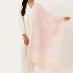 ArtEastri Pink Striped Stole-picture-15