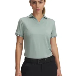 UNDER ARMOUR Green Solid Polo T-Shirt-image-93