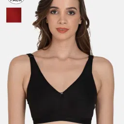 mod & shy Black & Red Bra - Pack Of 2 image 1