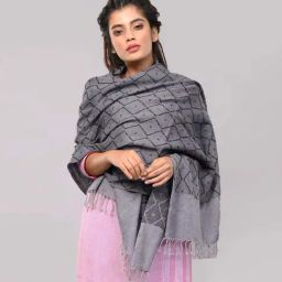 ArtEastri Grey Printed Stole-picture-7