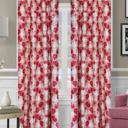 Romee Beige Polyester Floral Curtains and Sheers-image-93