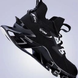 Atom Men's Spring Edge Alpha 2 Black Running Shoes-2
