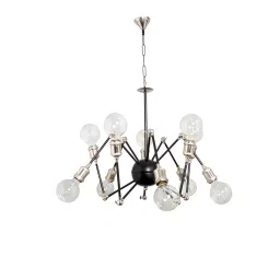 Fos Lighting Solar Black and Nickel 10 Light Chandelier - Solar-BlackNickle-CH10-13