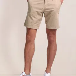 U.S. Polo Assn. Brown Cotton Slim Fit Printed Shorts-image-71