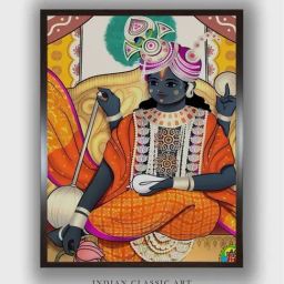 Indian Classic Art Multicolor Canvas Abstract Wall Art-47
